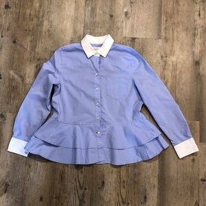 Kate Spade Poplin Ruffle Shirt